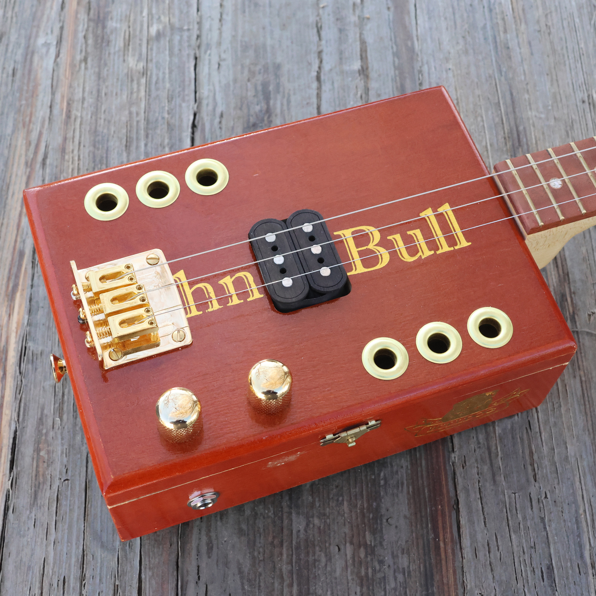 thumbnail image 2 of KEYREN Guitar Pickups Humbucker Set, Prewired 3 String Humbucker Pickup Input Jack For Cigar Box Guitar(Black 2 of 12