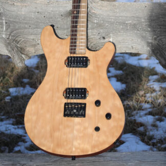 Mahogany and Quilted Maple Dorian Guitar made by Jeff Baker for Hayley Guitars in Peyton, Colorado p1